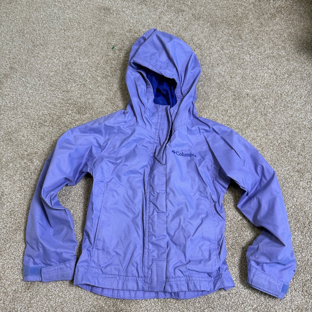Columbia Girl Purple Lavender Windbreaker Omni-Shield Lightweight Hooded‎ Jacket